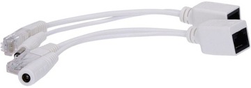 zestaw adaptery PoE injektor RJ45 LAN DC 5.5x2.1