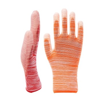 1 пара нейлоновых полиуретановых перчаток для защиты труда в полоску