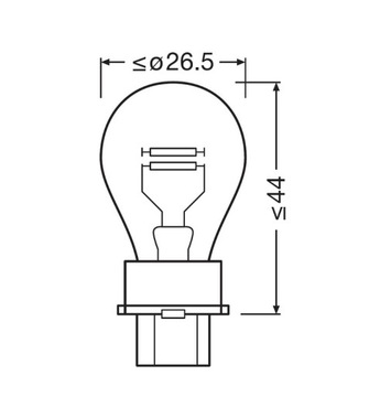 ОРИГИНАЛЬНАЯ ЛАМПОЧКА OSRAM 3157 P27/7W W2.5x16q P-ń
