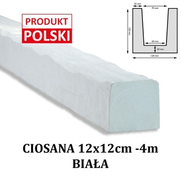BELKA RUSTYKALNA CIOSANA Imitacja Belki 12x12 4m