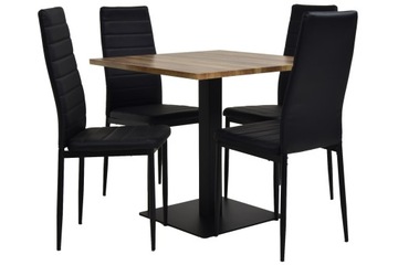 4 krzesła EKO + stół TB-02-D 80x80cm BAR KAWIARNIA