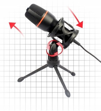 КОМПЬЮТЕРНЫЙ МИКРОФОН КОНДЕНСАТОР ИГРОВАЯ СТУДИЯ КАРАОКЕ USB-ФИЛЬТР