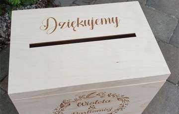 ДЕРЕВЯННАЯ СВАДЕБНАЯ КОРОБКА КОНВЕРТ RP747