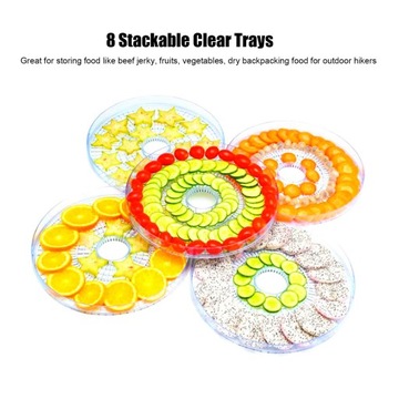 Пищевой дегидратор, 350 Вт, без BPA, съемный 8