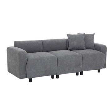 SOFA TAPICEROWANA 3-OSOBOWA O NOWOCZESNYM DESIGNIE Z PODUSZKAMI
