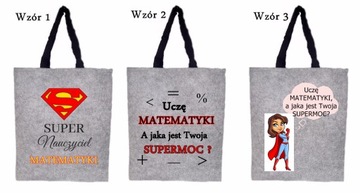 Torba, torebka filcowa Dzień Nauczyciela