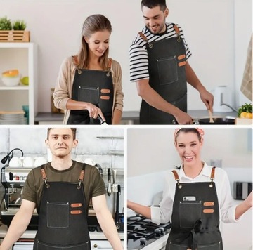 МУЖСКОЙ КУХОННЫЙ ФАРТУК БАРИСТА СТРОНГ ОФИЦИАНТЫ БАРМЕН-ПАРИКМАХЕР