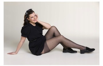 Фантазийные колготки Thin Dots плотностью 20 ден, размеры 5-XXL