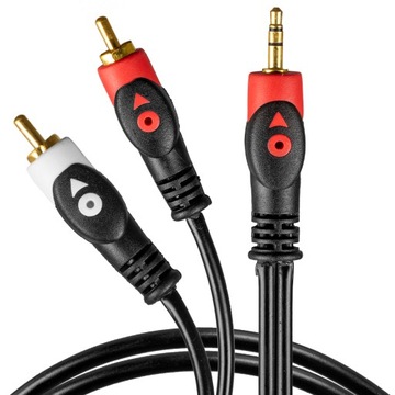 KABEL MINI JACK d 2x RCA CHINCH 3M STEREO GOLD