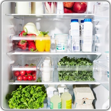Набор из 3-х органайзеров для пищевых контейнеров для холодильника.