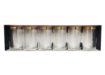 Szklanki do kawy herbaty 250ml wzór 2 Złote Paski