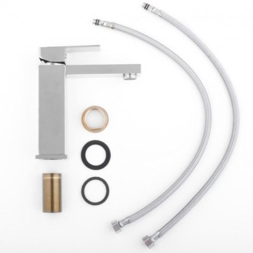 Смеситель для умывальника на столешнице, хромированный смеситель