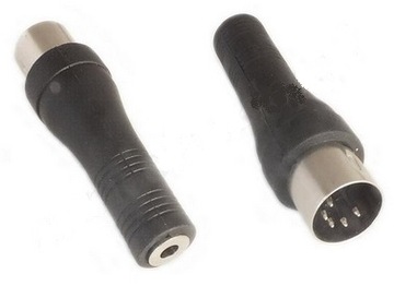 Adapter przejście wtyk DIN 5p - gniazdo jack 3,5 (0627)