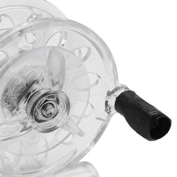 Катушка для зимней рыбалки Компактный инструмент для зимней рыбалки Легкая установка для заброса наживки Белая L