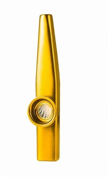 KAZOO ZŁOTE METALOWE, gwizdek, instrument, flet