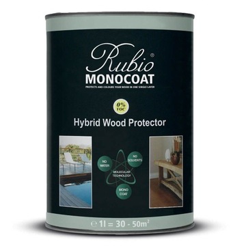 Rubio Monocoat Hybrid Wood Protector Чистое бесцветное масло для дерева 1 л