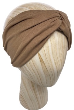 Opaska damska na głowę Turban Kawa z mlekiem