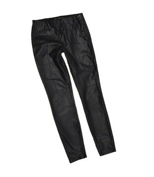 ZARA SPODNIE ECO SKÓRA ______ M