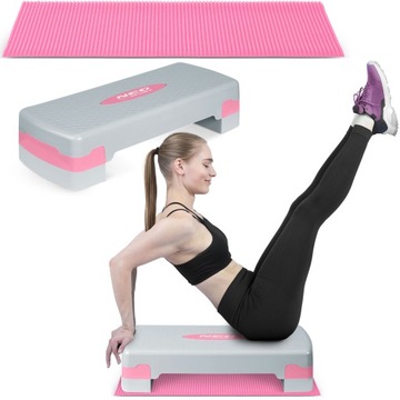 STEP do ĆWICZEŃ FITNESS AEROBIKU 2 STOPNIE + MATA