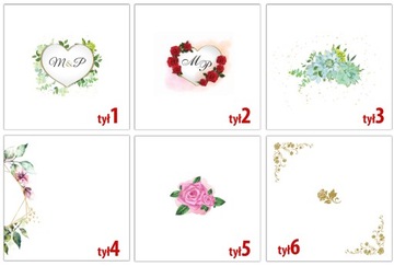 Свадебные приглашения Gold Glamour Flowers - 10 шт.