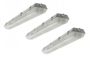 3x Oprawa świetlówkowa hermetyczna IP65 120 2x36W