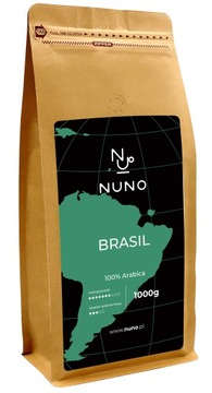 KAWA ZIARNISTA NUNO BRASIL 100% ARABIKA 72h OD WYPALENIA Arabika 1kg