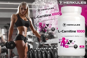 HERKULES L-Carnitine 1000 90caps WYDOLNOŚĆ METABOLIZM BEZ POBUDZENIA LIPOZA
