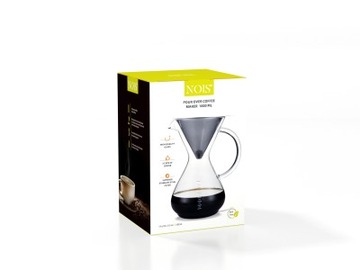 КОФЕВАРКА С ПЕРЕЛИВОМ 1000 МЛ ШУМ