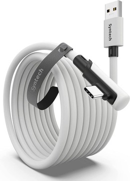 Kabel USB-USB C 5 m biały Syntech