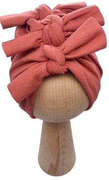Czapka Turban wiązany bawełniany Marsala