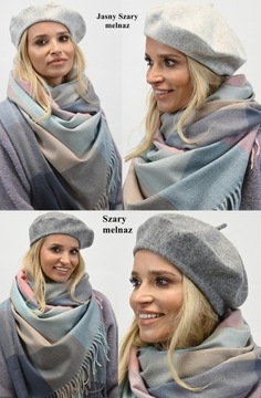 БЕРЕТ женский шерстяной ФРАНЦУЗСКИЙ с антенной ЦВЕТА