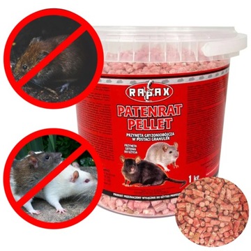 SILNY SKUTECZNY GRANULAT NA MYSZY SZCZURY 1KG