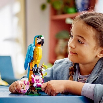 LEGO CREATOR ЭКЗОТИЧЕСКИЙ ПОПУГАЙ 3 в 1 РЫБА ЛЯГУШКА ЦВЕТ
