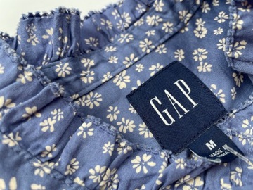 Bluzka koszulowa niebieska w kwiatuszki GAP bawełna r. M