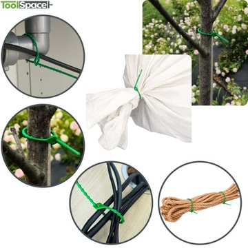 Регулируемые зажимы-бусинки 120х2мм для многоразовых растений томатов.