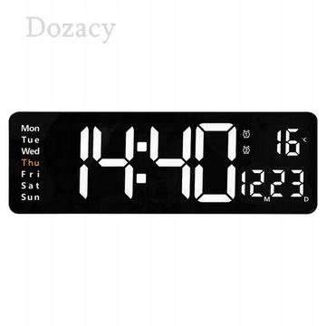 BUDZIK ZEGAR ELEKTRONICZNY TERMOMETR ZEGARY LED