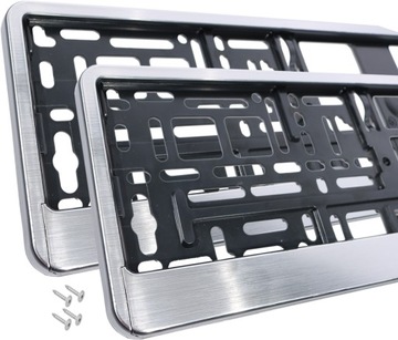 2x RAMKI POD TABLICĘ REJESTRACYJNĄ ALUMINIUM SZCZO