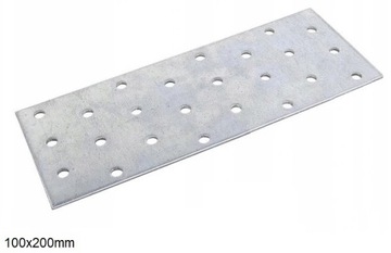 Płytka perforowana łącznik płaski 100x200mm gr 2mm