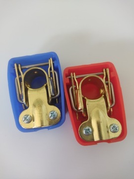 КЛЕММЫ АККУМУЛЯТОРНЫЕ САМОЗЖИМНЫЕ с крышками, комплект из 2 шт.