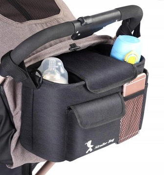 ОРГАНАЙЗЕР ДЛЯ ДЕТСКОЙ КОЛЯСКИ СУМКА ДЛЯ АКСЕССУАРОВ, ВМЕСТИТЕЛЬНАЯ, ПРОЧНАЯ С РЕМНЕМ