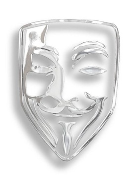 Naklejka Anonymous anon Dali maska chrom