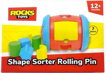 Sorter beczka z kolorowymi klockami ROCKS TOYS