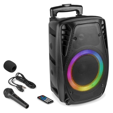 Głośnik Bluetooth AUX USB Karaoke z Mikrofonem Przewodowym Gąbka