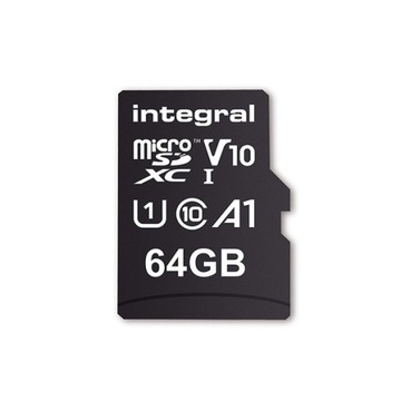 Карта памяти INTEGRAL microSDXC 64 ГБ + адаптер