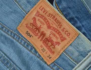 LEVIS 504 Męskie Spodnie Jeansowe Jeansy W32 L34