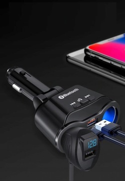 АВТОМОБИЛЬНЫЙ РАЗВЕТВИТЕЛЬ РАЗВЕТВИТЕЛЬ FM-ПЕРЕДАТЧИК ЗАРЯДНОЕ УСТРОЙСТВО 2xUSB