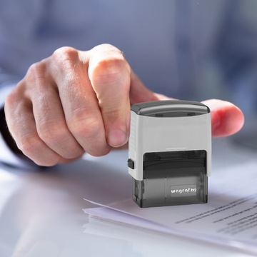 WAGRAF B2s ШТАМП ДЛЯ 4 СТРОК НАЗВАНИЕ КОМПАНИИ ОФИСНЫЙ ДИЗАЙН + ЛАСТИК