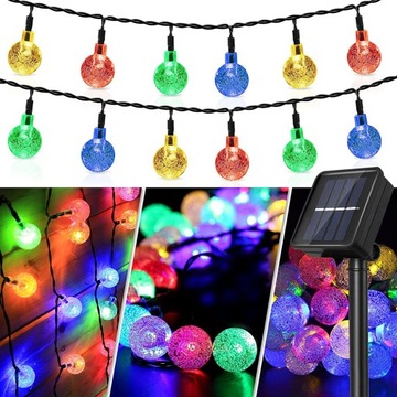 LAMPA LED SOLARNA GIRLANDA OGRODOWA WISZACA 5M