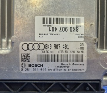 AUDI A4 B8 A5 Q5 JEDNOTKA ŘÍZENÍ MOTORU 8K0907401 3,0TDI CAP