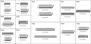 НАБОР ПРУЖИН YATO 200 ШТ. СОРТИРОВКА СМЕШАННЫХ ТИПОВ YT-06875